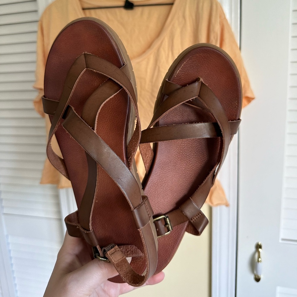 Vegan Leather Platform Sandals